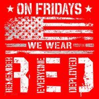On Friday We Wear Red American Flag Military Supportive Visor thumb 3