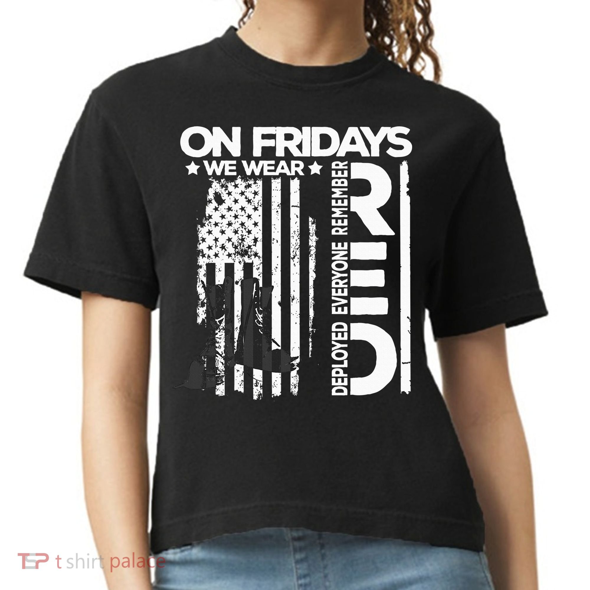 On Friday We Wear Red Veteran Red Friday US Flag Comfort Colors Boxy T-Shirt
