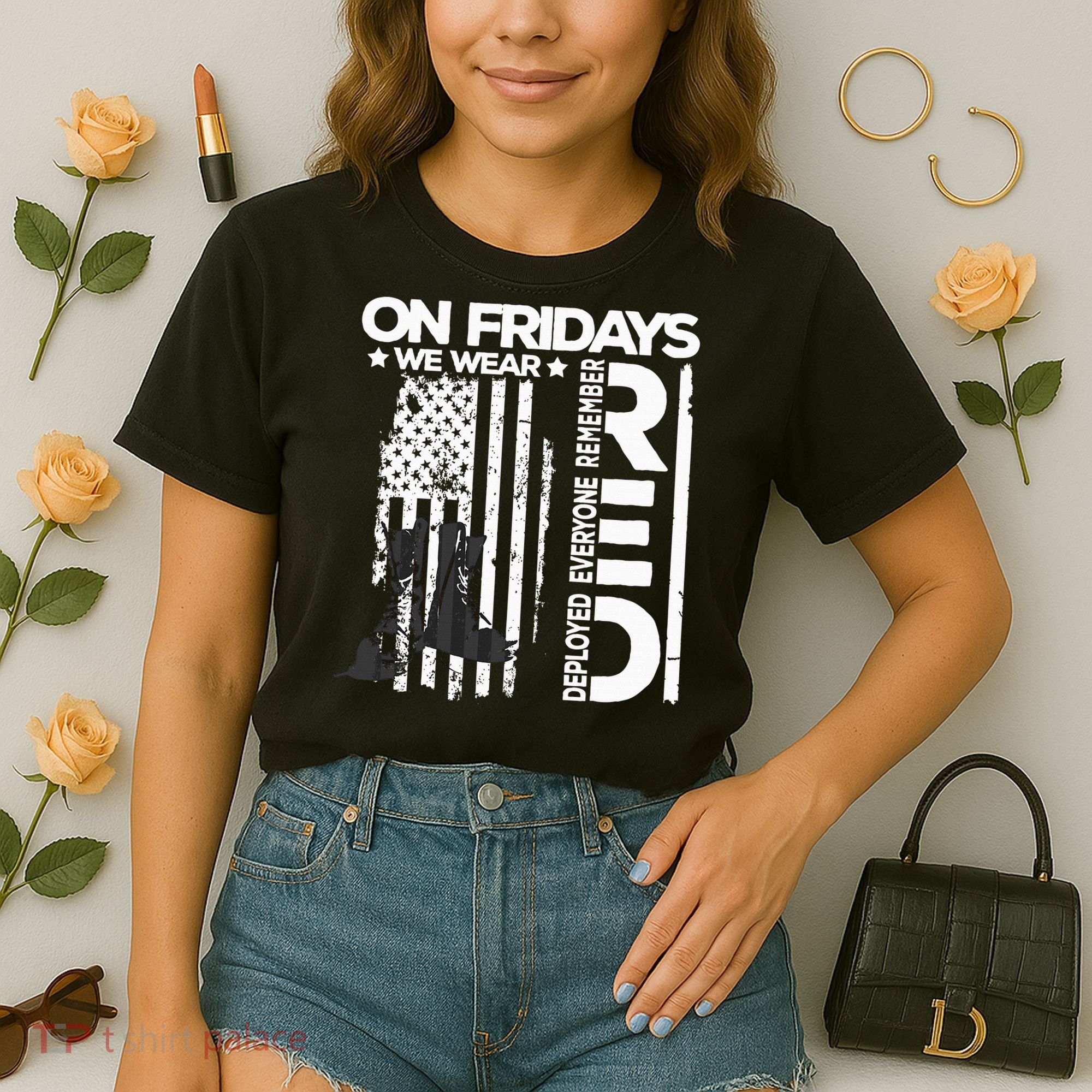 On Friday We Wear Red Veteran Red Friday US Flag Comfort Colors Boxy T-Shirt