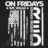 On Friday We Wear Red Veteran Red Friday US Flag Comfort Colors Boxy T-Shirt thumb 3