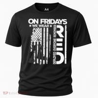 On Friday We Wear Red Veteran Red Friday US Flag Cooling Performance Crew T-Shirt thumb 0