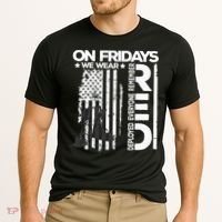 On Friday We Wear Red Veteran Red Friday US Flag Cooling Performance Crew T-Shirt thumb 2