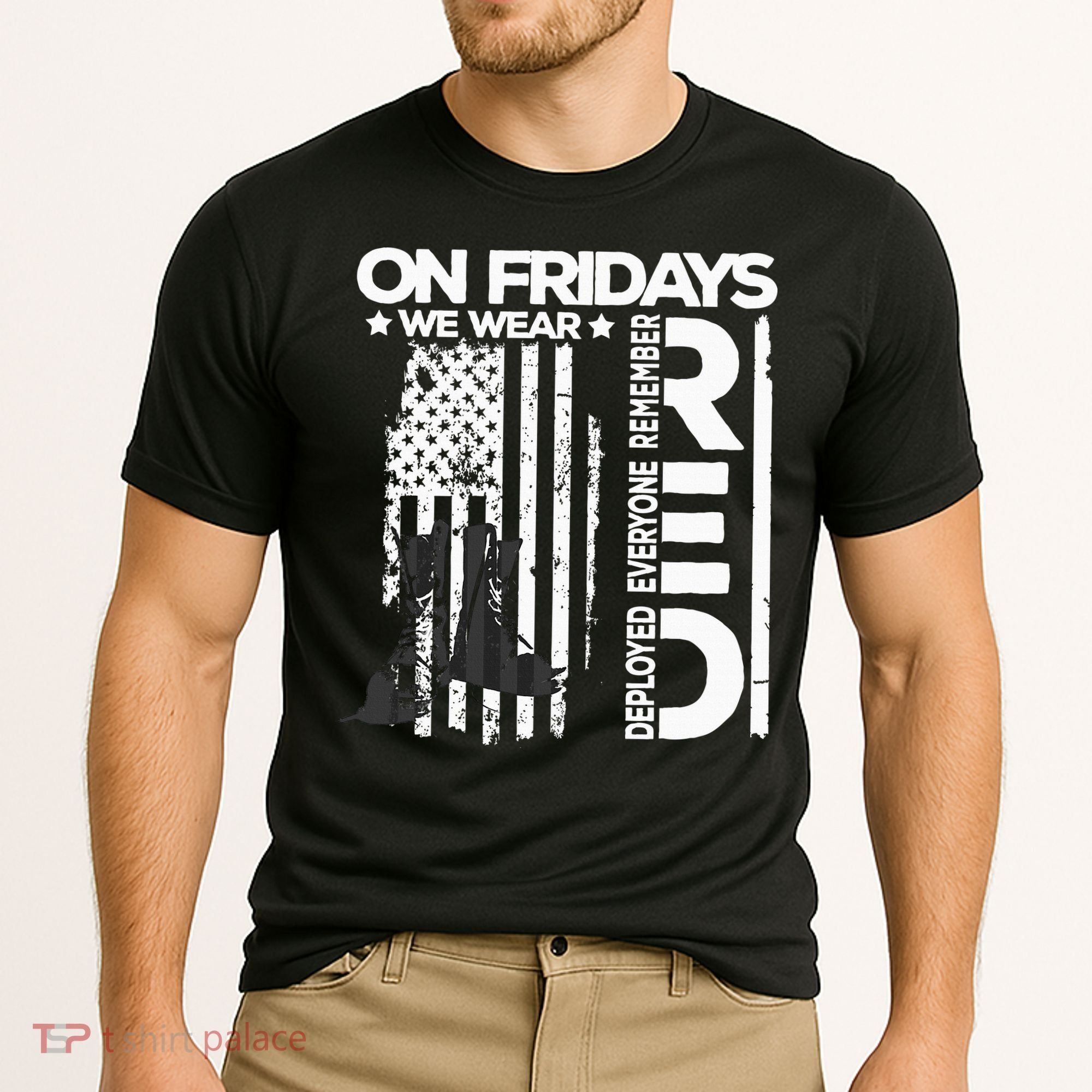 On Friday We Wear Red Veteran Red Friday US Flag Cooling Performance Crew T-Shirt