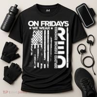 On Friday We Wear Red Veteran Red Friday US Flag Cooling Performance Crew T-Shirt thumb 3