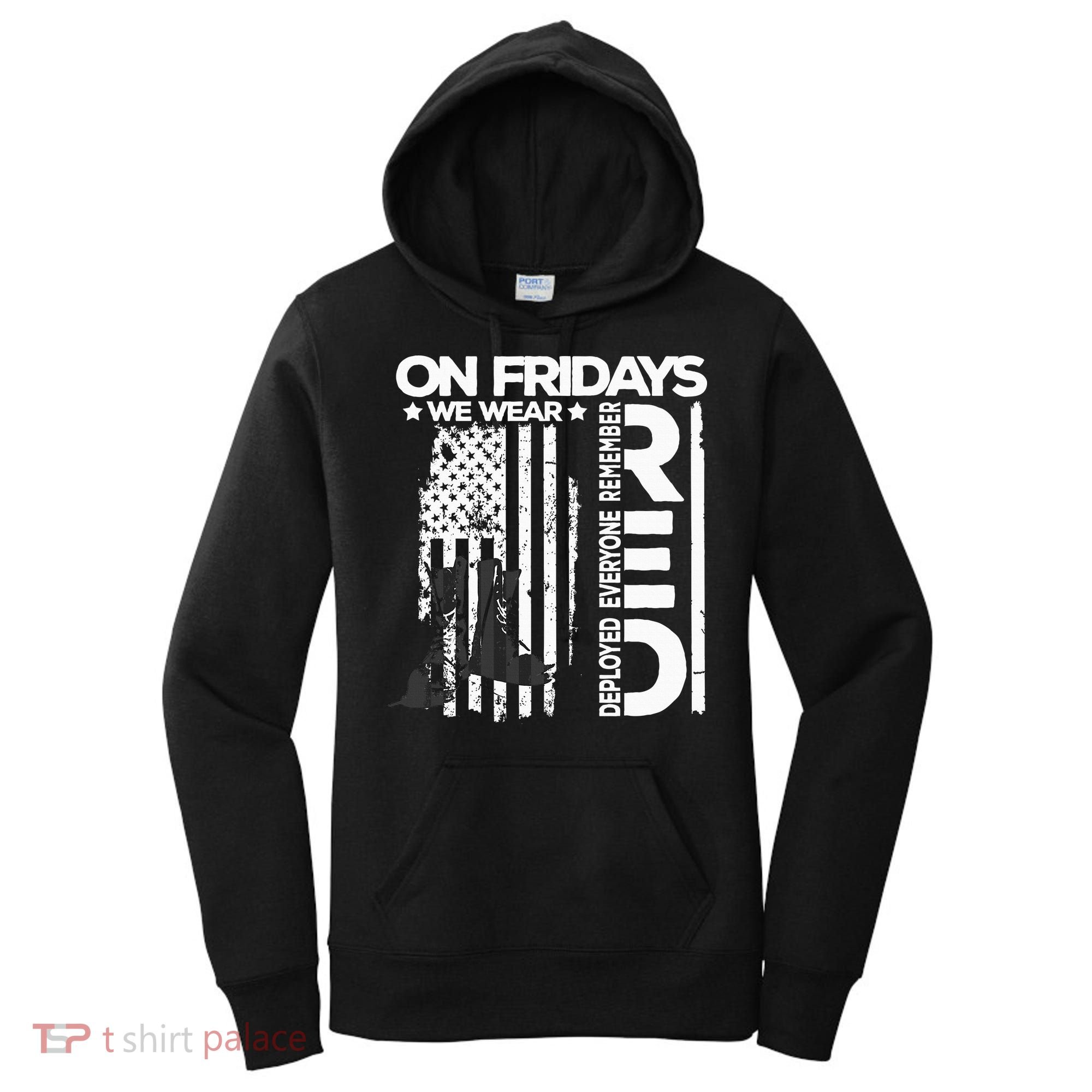 On Friday We Wear Red Veteran Red Friday US Flag Women's Hoodie