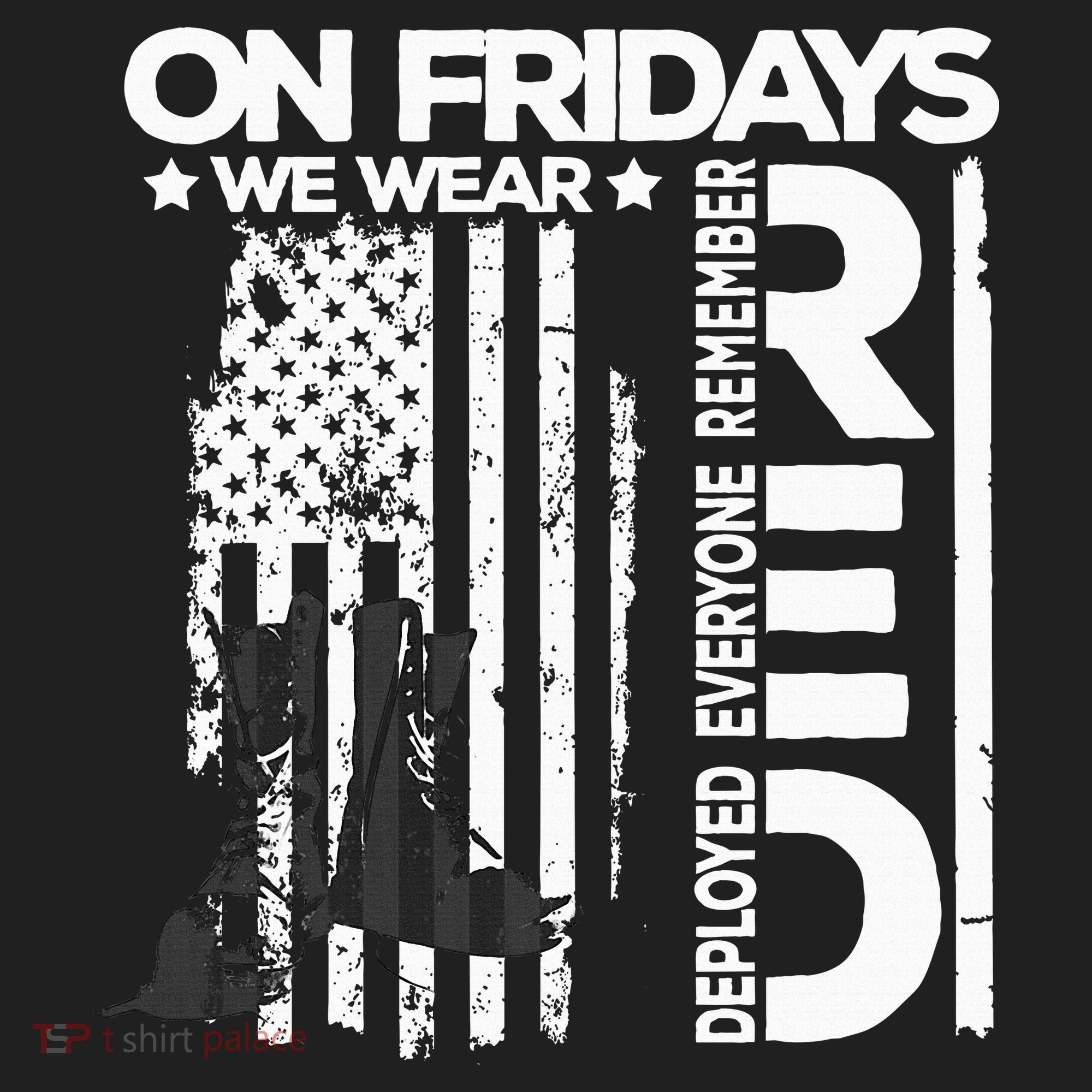 On Friday We Wear Red Veteran Red Friday US Flag Golf Towel