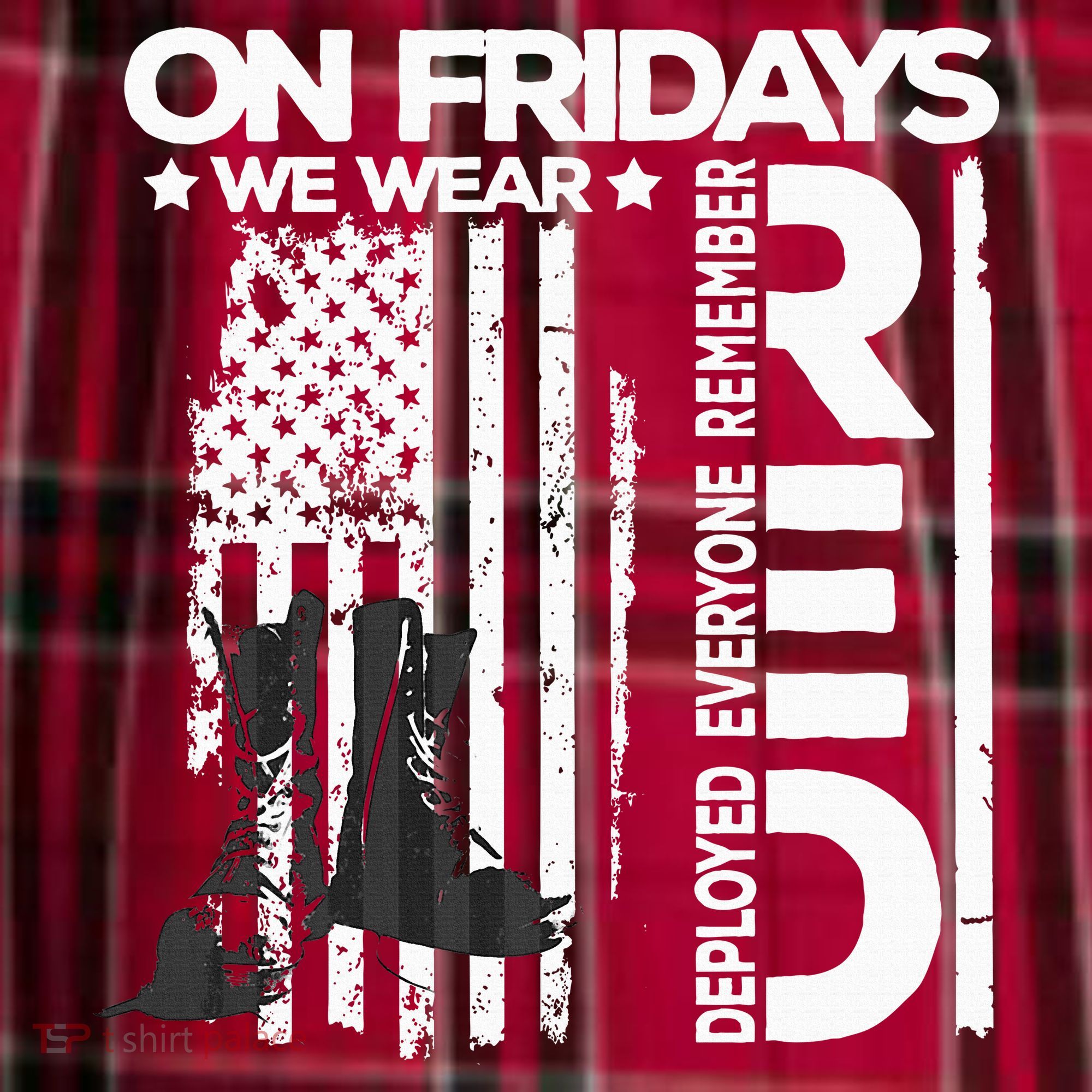 On Friday We Wear Red Veteran Red Friday US Flag Men's Flannel Plaid Pajama Pants