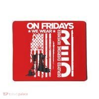 On Friday We Wear Red Veteran Red Friday US Flag Mousepad thumb 0