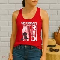 On Friday We Wear Red Veteran Red Friday US Flag Women's Tank Top thumb 2