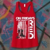 On Friday We Wear Red Veteran Red Friday US Flag Women's Tank Top thumb 3