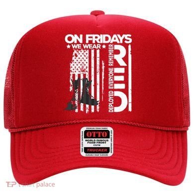 On Friday We Wear Red Veteran Red Friday US Flag Hat
