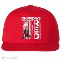 On Friday We Wear Red Veteran Red Friday US Flag Wool Snapback Cap thumb 0