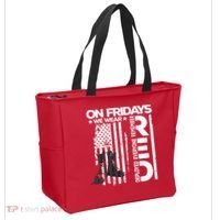 On Friday We Wear Red Veteran Red Friday US Flag Tote Bag thumb 2