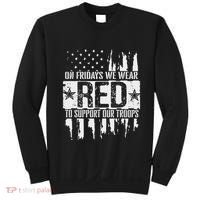 On Fridays We Wear Red To Support Our Troops Red Friday Sweatshirt thumb 0