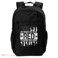 On Fridays We Wear Red To Support Our Troops Red Friday Backpack thumb 0