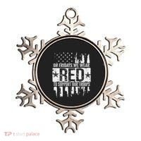 On Fridays We Wear Red To Support Our Troops Red Friday Ornament thumb 0