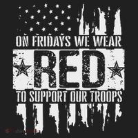 On Fridays We Wear Red To Support Our Troops Red Friday Hat thumb 2