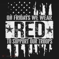 On Fridays We Wear Red To Support Our Troops Red Friday Visor thumb 3