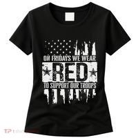 On Fridays We Wear Red To Support Our Troops Red Friday Women's T-Shirt thumb 0