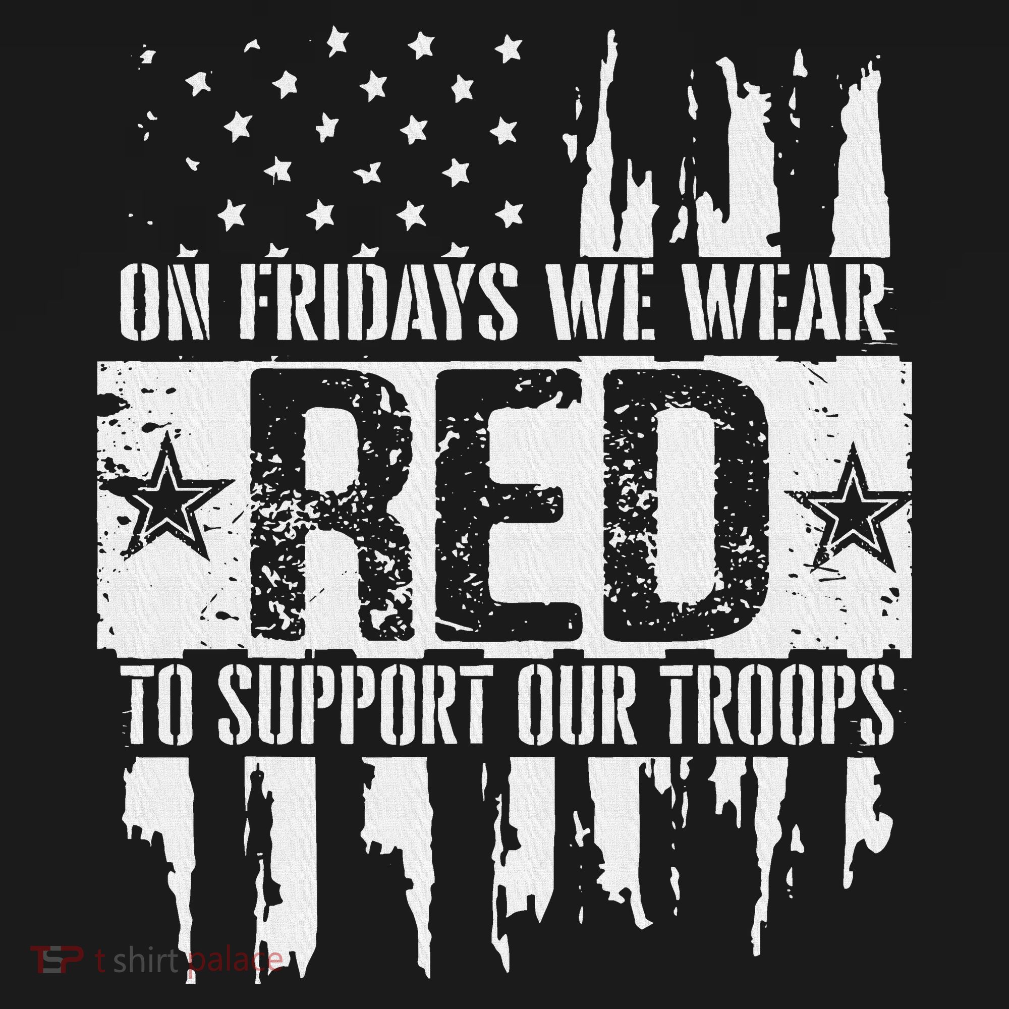 On Fridays We Wear Red To Support Our Troops Red Friday Kids Sweatshirt