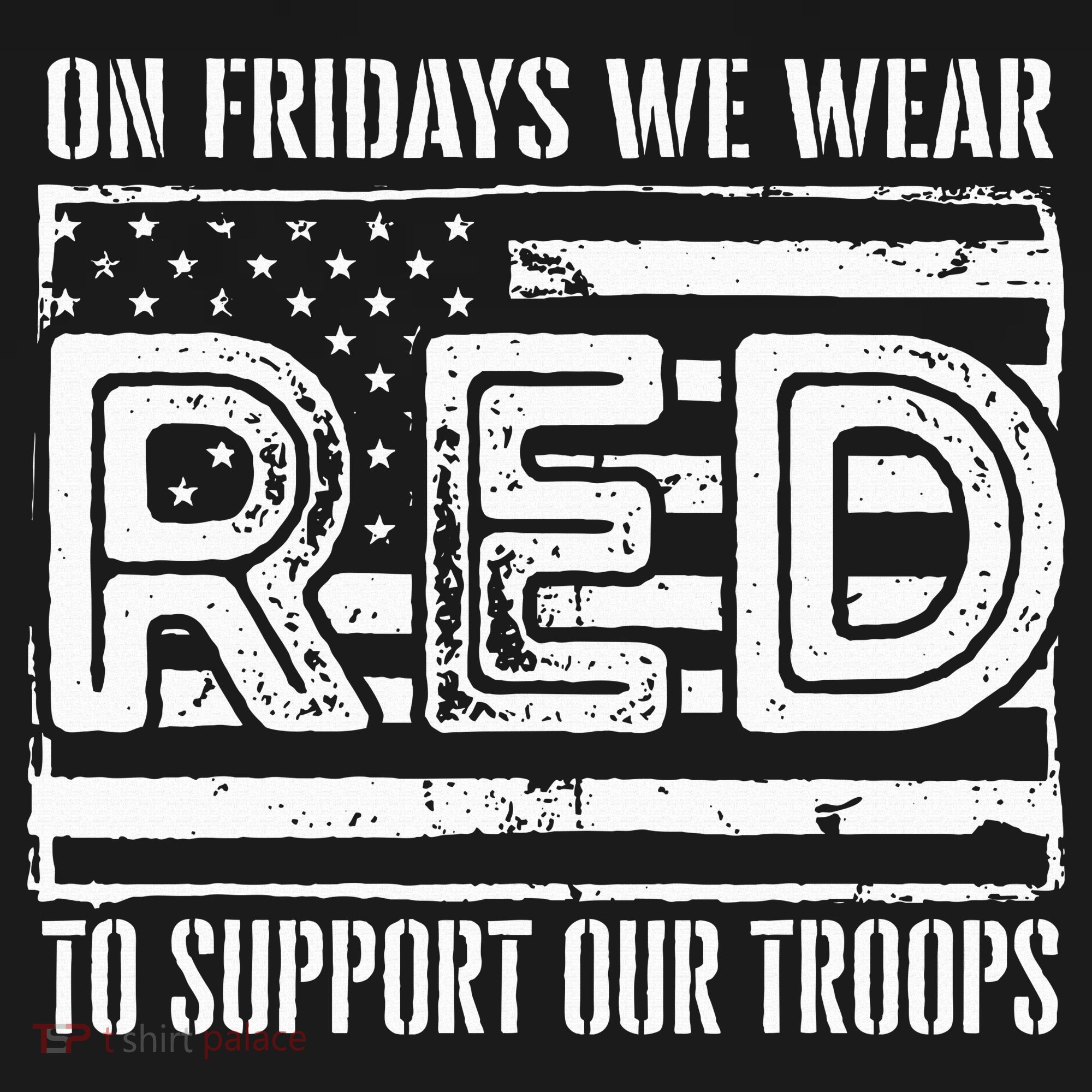 On Fridays We Wear Red To Support Our Troops Red Friday Cropped Pullover Crew