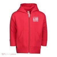 On Fridays We Wear Red To Support Our Troops Red Friday Toddler Zip Fleece Hoodie thumb 0