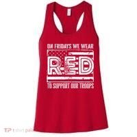 On Fridays We Wear Red To Support Our Troops Red Friday Women's Tank Top thumb 0