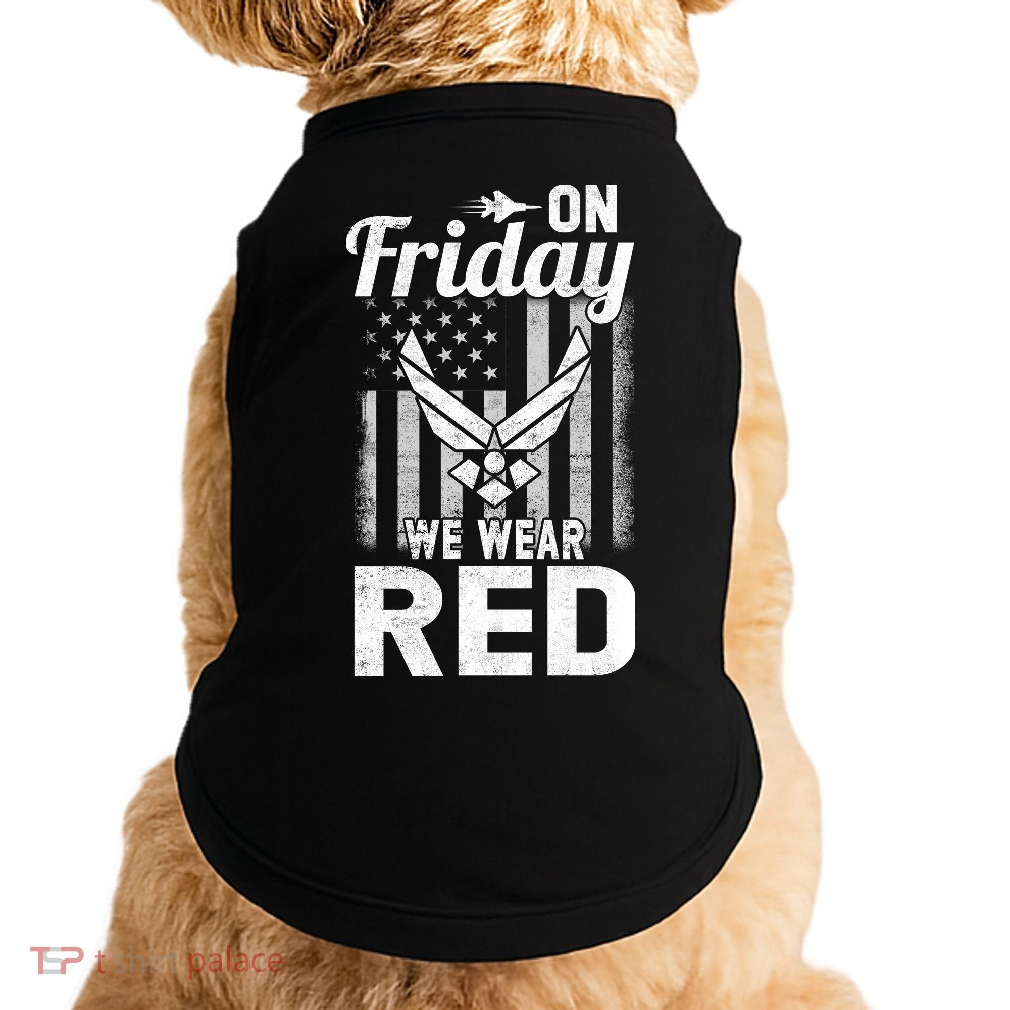 ON FRIDAY WE WEAR RED AIR FORCE AMERICAN FLAG Doggie Tank