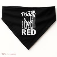 ON FRIDAY WE WEAR RED AIR FORCE AMERICAN FLAG USA-Made Doggie Bandana thumb 0