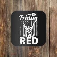ON FRIDAY WE WEAR RED AIR FORCE AMERICAN FLAG Coaster thumb 0