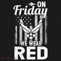 ON FRIDAY WE WEAR RED AIR FORCE AMERICAN FLAG Women's Hoodie thumb 2
