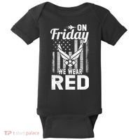ON FRIDAY WE WEAR RED AIR FORCE AMERICAN FLAG Baby Bodysuit thumb 0