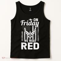 ON FRIDAY WE WEAR RED AIR FORCE AMERICAN FLAG Tank Top thumb 2