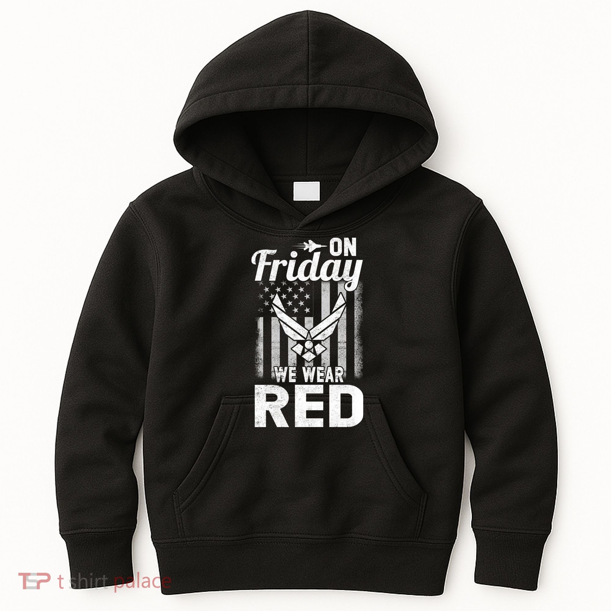 ON FRIDAY WE WEAR RED AIR FORCE AMERICAN FLAG Kids Hoodie