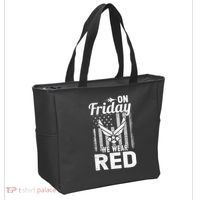 ON FRIDAY WE WEAR RED AIR FORCE AMERICAN FLAG Tote Bag thumb 2