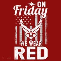 ON FRIDAY WE WEAR RED AIR FORCE AMERICAN FLAG Long Sleeve Shirt thumb 2