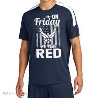 ON FRIDAY WE WEAR RED AIR FORCE AMERICAN FLAG Sport-Tek Competitor United Soccer Jersey thumb 0