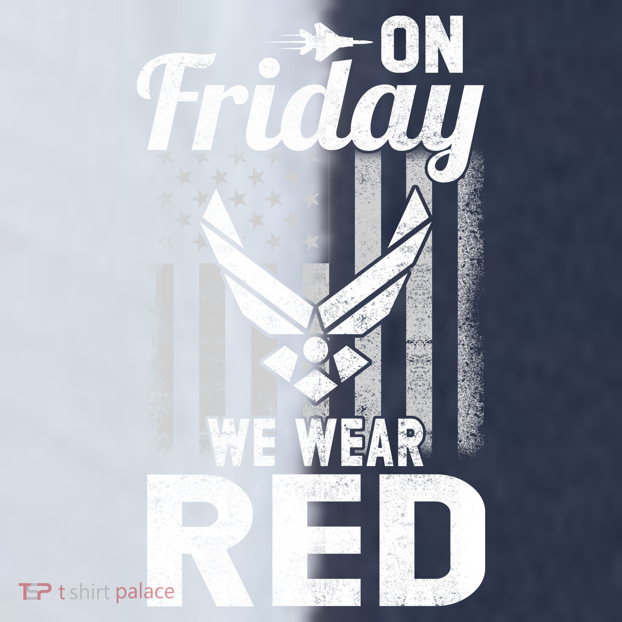 ON FRIDAY WE WEAR RED AIR FORCE AMERICAN FLAG Sport-Tek Competitor United Soccer Jersey