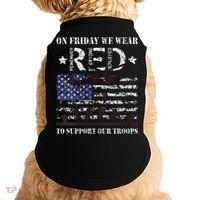 On Fridays We Wear Red Red Friday Doggie Tank thumb 0