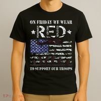 On Fridays We Wear Red Red Friday T-Shirt thumb 3