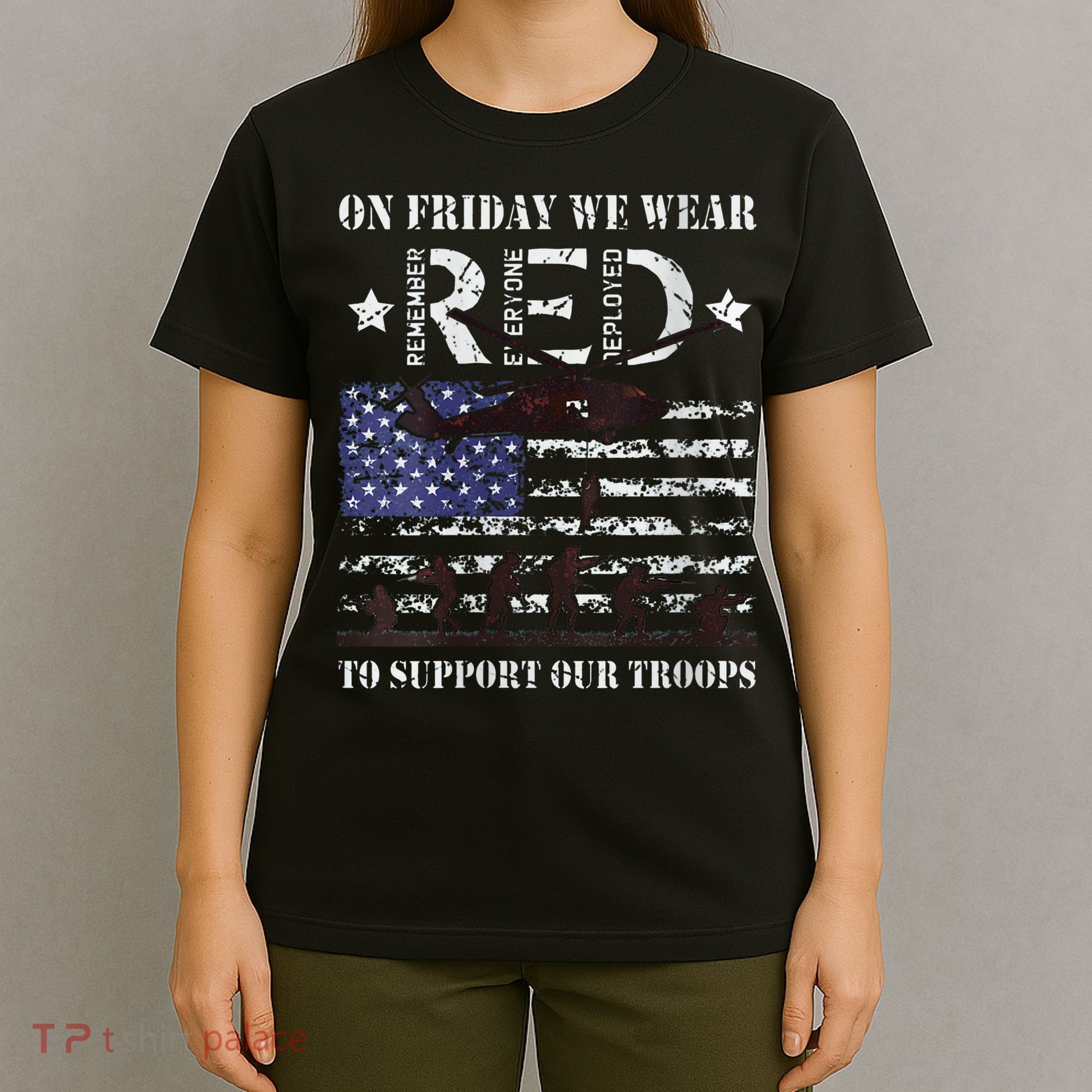 On Fridays We Wear Red Red Friday T-Shirt