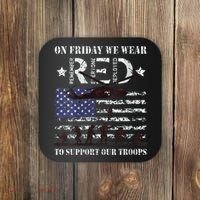 On Fridays We Wear Red Red Friday Coaster thumb 0