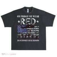 On Fridays We Wear Red Red Friday Urban Oversized Heavyweight T-Shirt thumb 0