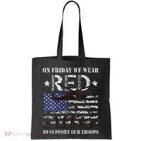 On Fridays We Wear Red Red Friday Tote Bag thumb 0