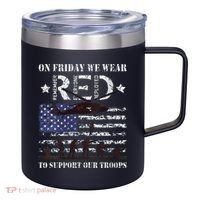 On Fridays We Wear Red Red Friday 12oz Stainless Steel Coffee Mug thumb 0