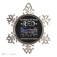 On Fridays We Wear Red Red Friday Ornament thumb 0