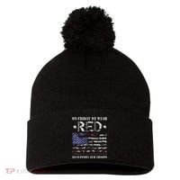 On Fridays We Wear Red Red Friday Pom Pom 12in Knit Beanie thumb 0