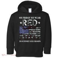 On Fridays We Wear Red Red Friday Toddler Hoodie thumb 0