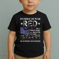 On Fridays We Wear Red Red Friday Toddler T-Shirt thumb 2