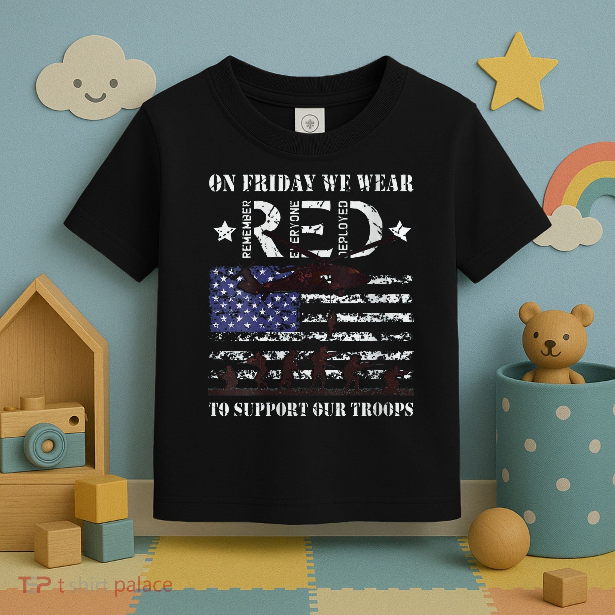 On Fridays We Wear Red Red Friday Toddler T-Shirt